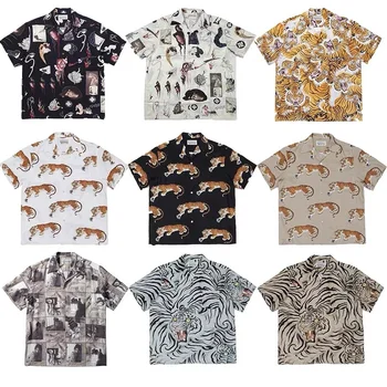 2022ss Tiger Printing WACKO MARIA Hawaii Shirts Men Women High Quality T-Shirt WACKO MARIA Shirts Top Tees 1