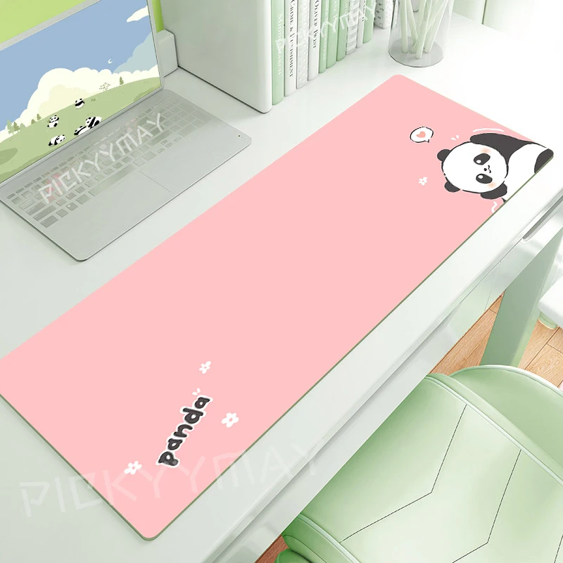 Настольный коврик для мыши с изображением пандой размер 100x50 см цвет в