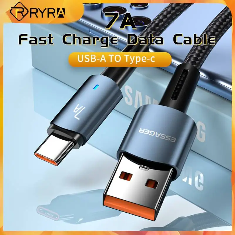 

RYRA 7A Data Cable Type C Fast Charging Wire 100W Data Cord For Realme Oneplus OPPO Huawei P30 P40 Samsung Mobile Phone Adapter