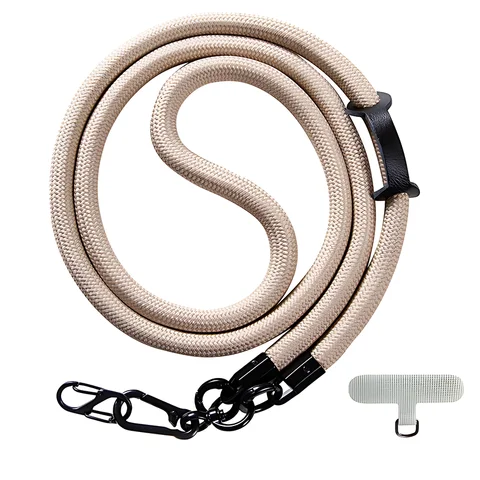Регулируемый шнурок для телефона 10 мм, съемный шейный шнур, плетеный шнур, подвесной ремешок на запястье с защитой от потери, аксессуары для брелоков