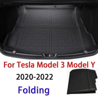 new xpe car rear trunk mat for tesla model 3 y waterproof protective pads cargo liner trunk tray floor mat accessories 2020 2021