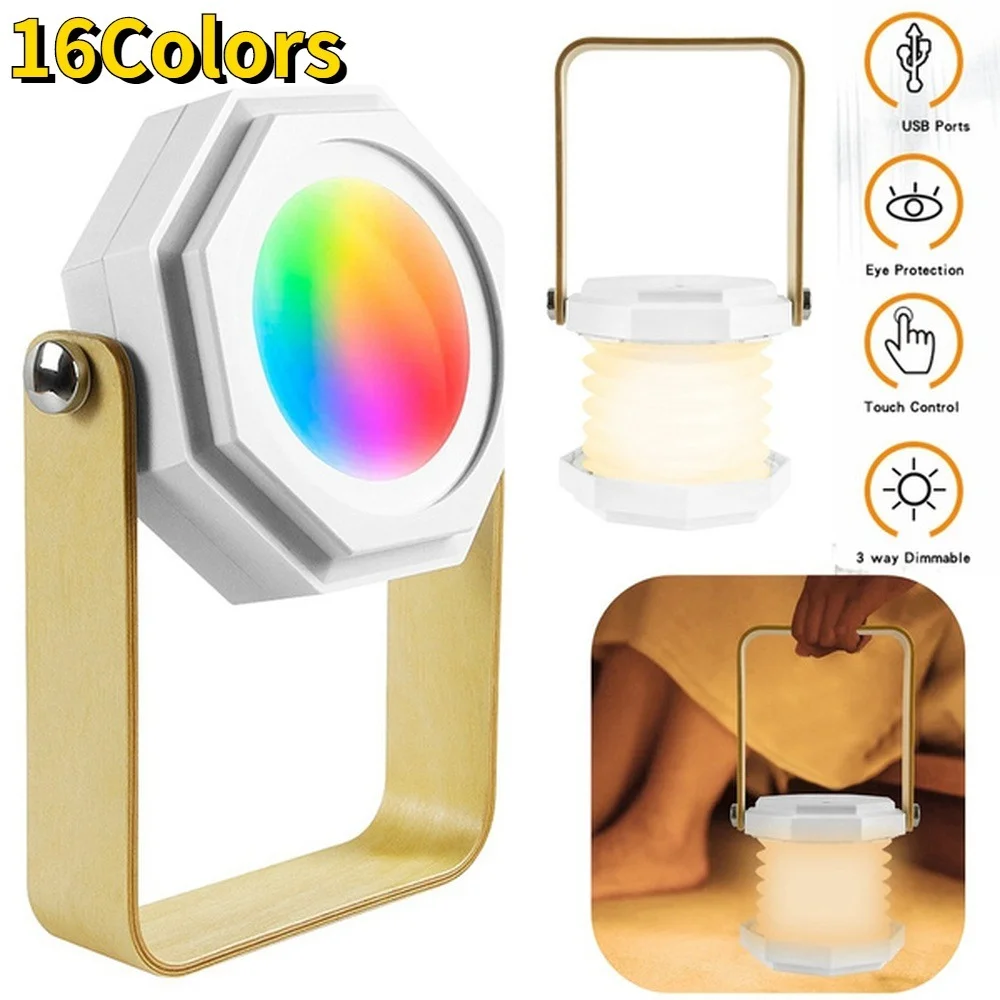 

Foldable Touch USB Rechargeable Dimmable Reading LED Night Light Portable Lantern Lamp for Children Kids Gift Bedside Bedroom