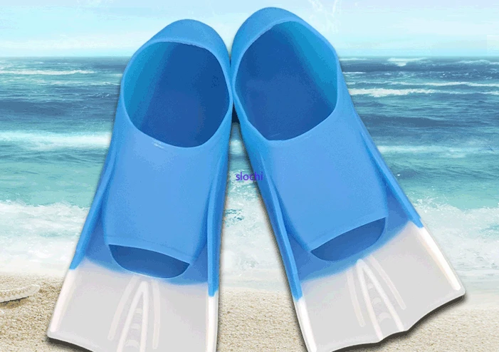 Summer Adult Soft Silicone Swimming Training Short Fins Silicone Fins Swimming Fins Snorkeling Fins Water Sports Training Fins