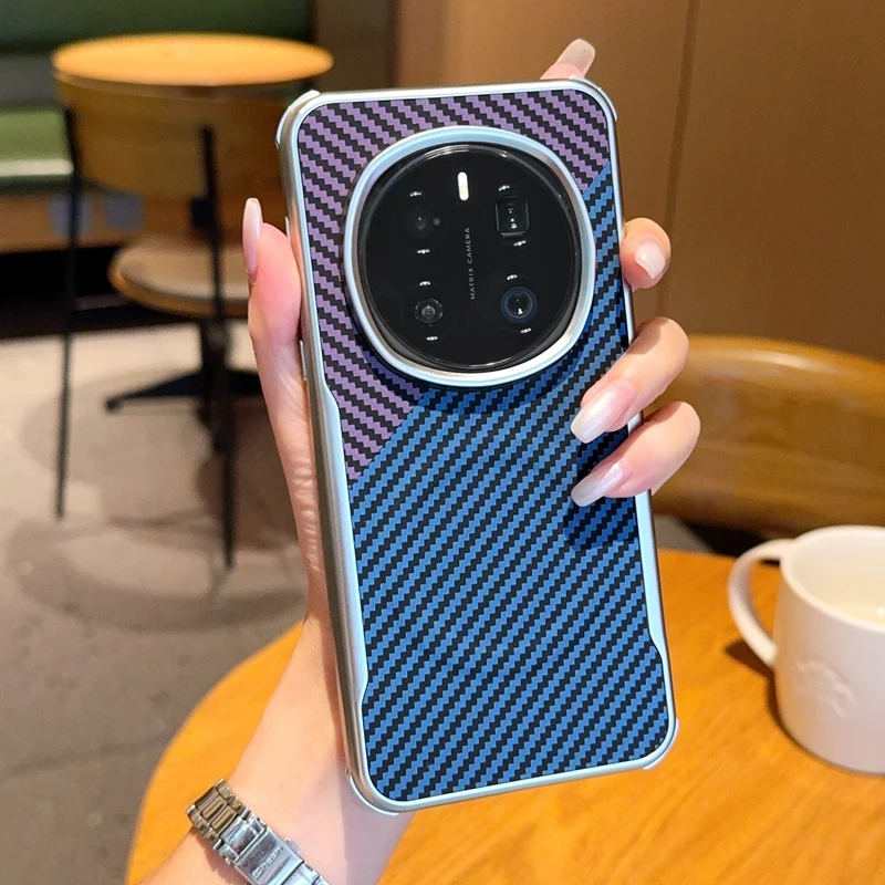 Фото Магнитный чехол для Honor Magic 7 Pro с текстурой карбона, цветной гальванизированный бампер-накладка на заднюю панель №4