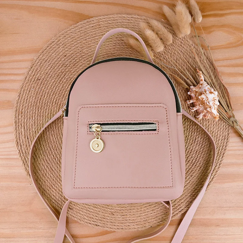 

Women Backpack Bag Zipper Large Capacity PU Leather Fashion for Travel Mobile Phone XIN-Shipping