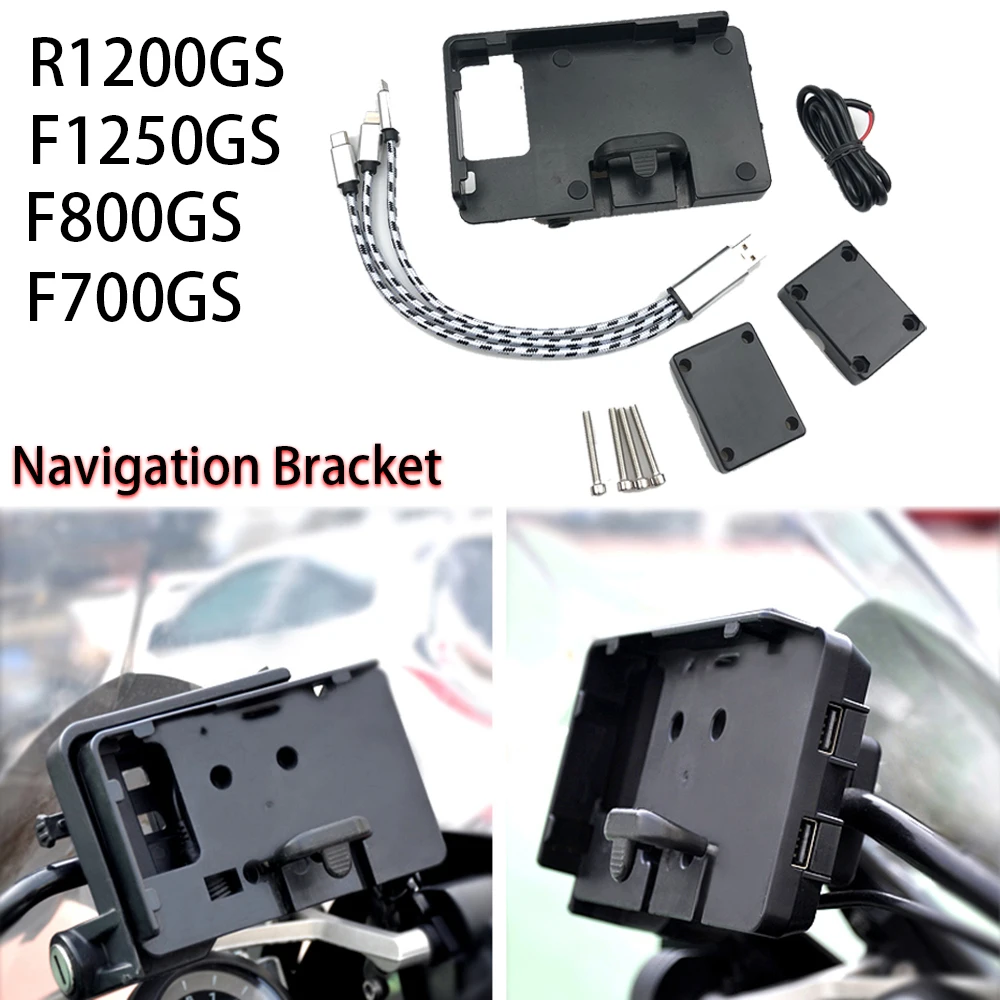 

USB Mobile Phone Motorcycle Navigation Bracket USB Charging Support For R1200GS F800GS ADV F700GS R1250GS CRF 1000L F850GS F750G