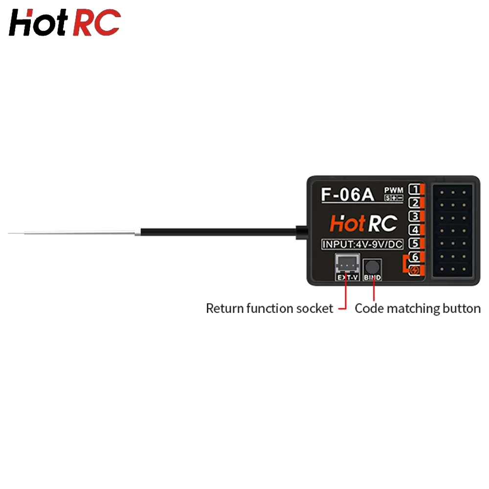 Hotrc Hot RC HT-6A HT6A 4 5-9 В 2 ГГц 6CH PWM FHSS передатчик дистанционного управления F-06A F06A