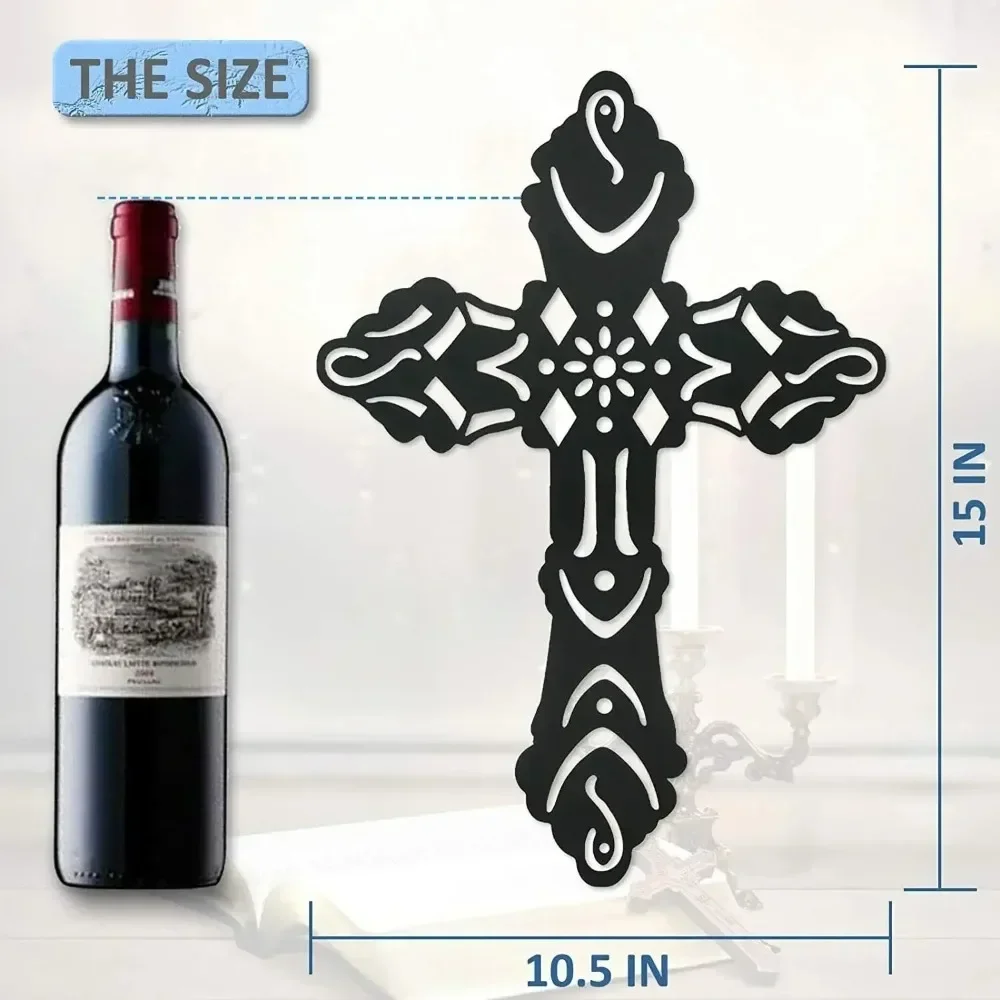 Декоративный крест на стену (15X10 дюймов)-христианский распятие настенная