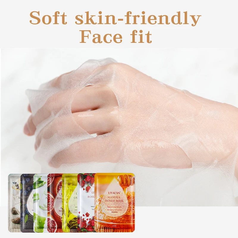 Лицевая маска для лица отбеливающая увлажняющая против акне уход за кожей