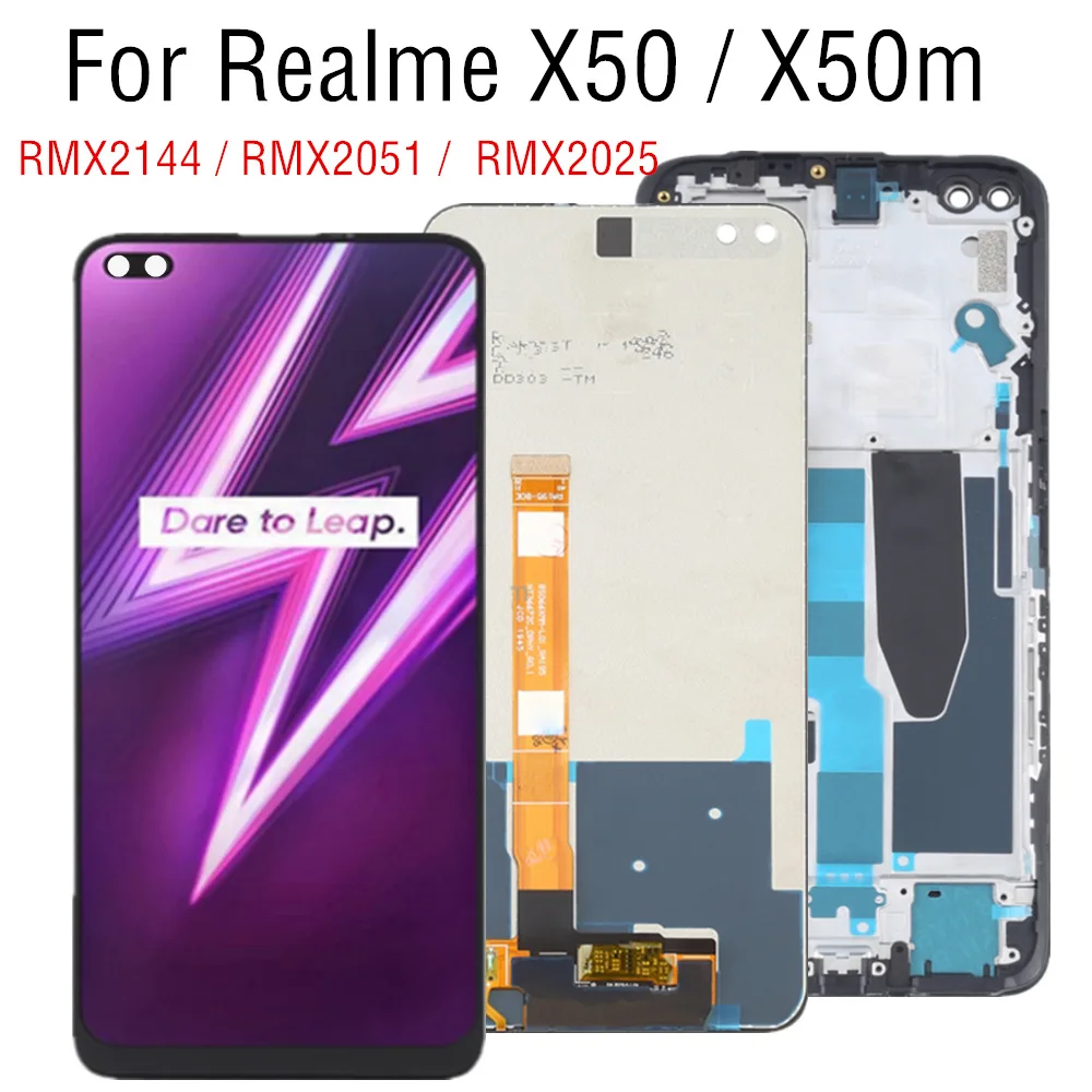 

6.57" LCD For OPPO Realme X50m X50 5G LCD Display Touch Screen Replacement Digitizer Assembly RMX2144 RMX2051 RMX2025 LCD