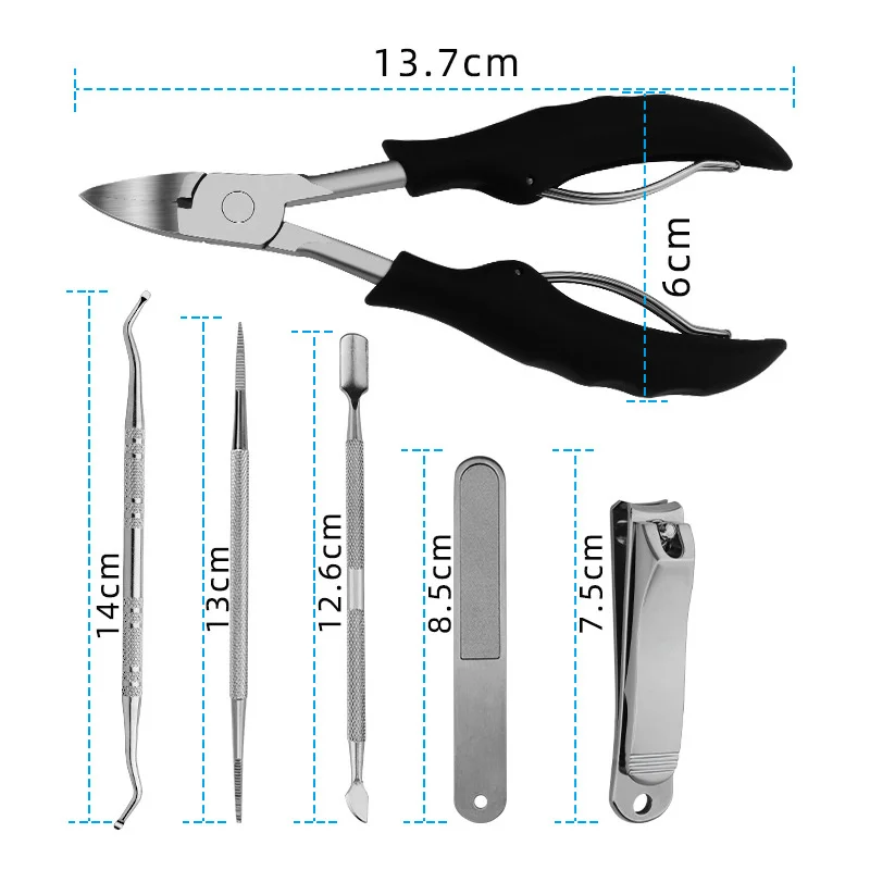 

6 шт., щипчики для ногтей из нержавеющей стали