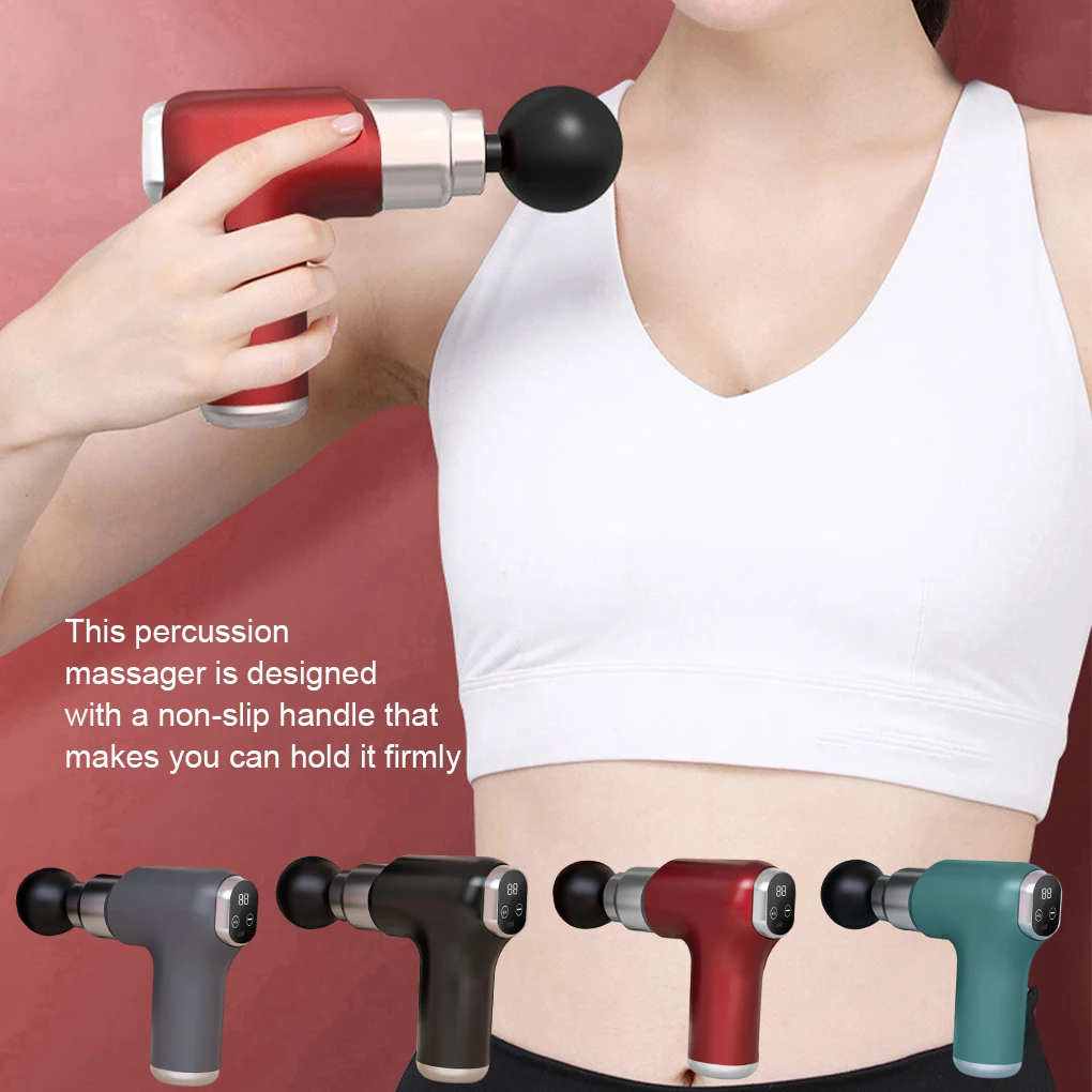 

LCD Display Massage Gun Professional Deep Muscle Massager Pain Relief Body Relaxation Fascial Gun Fitness массажер