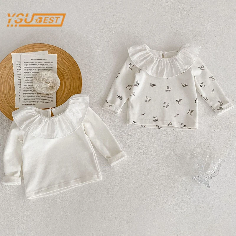 

Детская футболка с длинным рукавом и цветочным принтом, на возраст 0-2 года