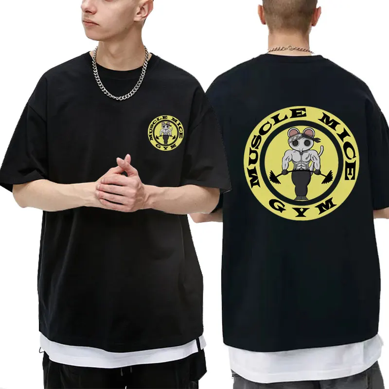 

Japanese Anime Demon Slayer T Shirts Funny Xute Uzui Tengen Muscle Mice Graphic T-shirt Men Women Manga Casual Oversized Tshirt