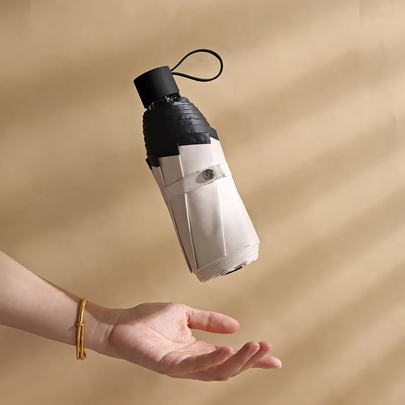 

8 Ribs Pocket Mini Umbrella Anti UV Paraguas Sun Umbrella Rain Black Coating Light Folding Portable Umbrellas For Women Men Girl