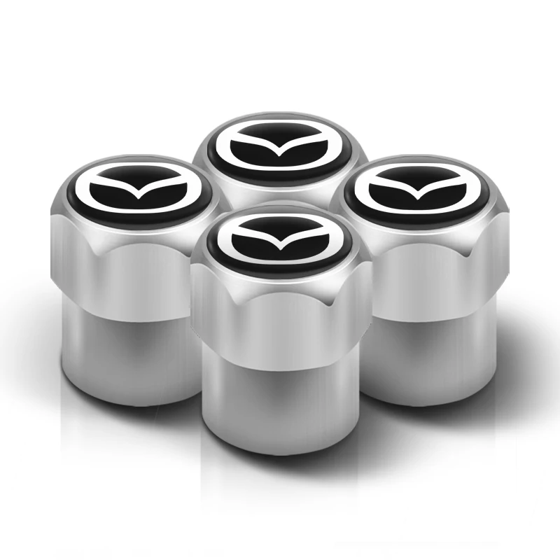 

4 шт., автомобильные Стайлинг, алюминиевый сплав, колпачки для клапанов колес, автоаксессуары для Mazda CX-3 Bk CX-5 MS Speed 5 6 2 3 CX30 MX-5