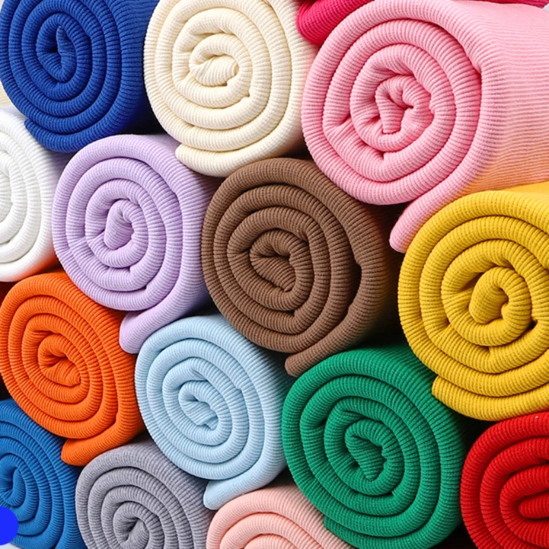 

Уютная эластичная хлопчатобумажная трикотажная ткань в рубчик, эластичный материал для манжет и подола, пошив одежды, присоединенный эластичный пояс