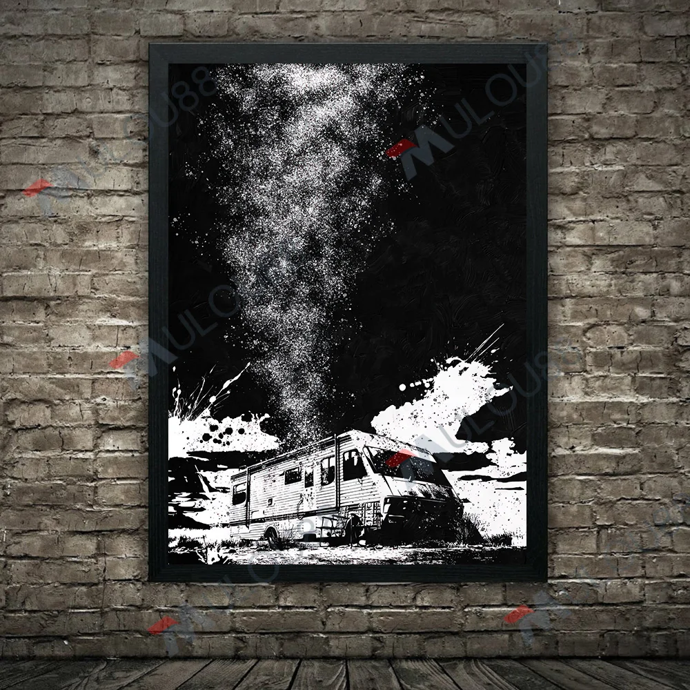 Абстрактный постер &quotУолтер Вайт и Джесси Пинкман&quot печать на холсте