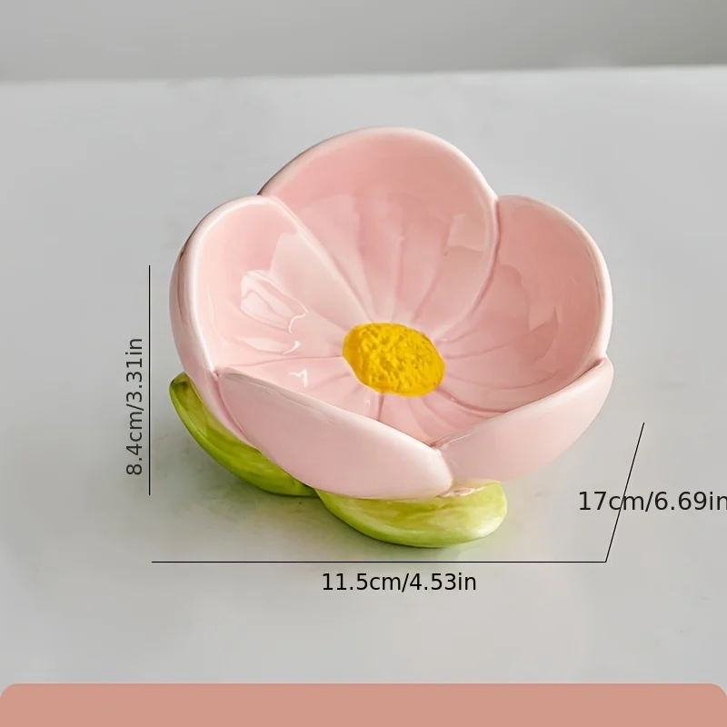 

Розовая керамическая шкатулка-тюльпан