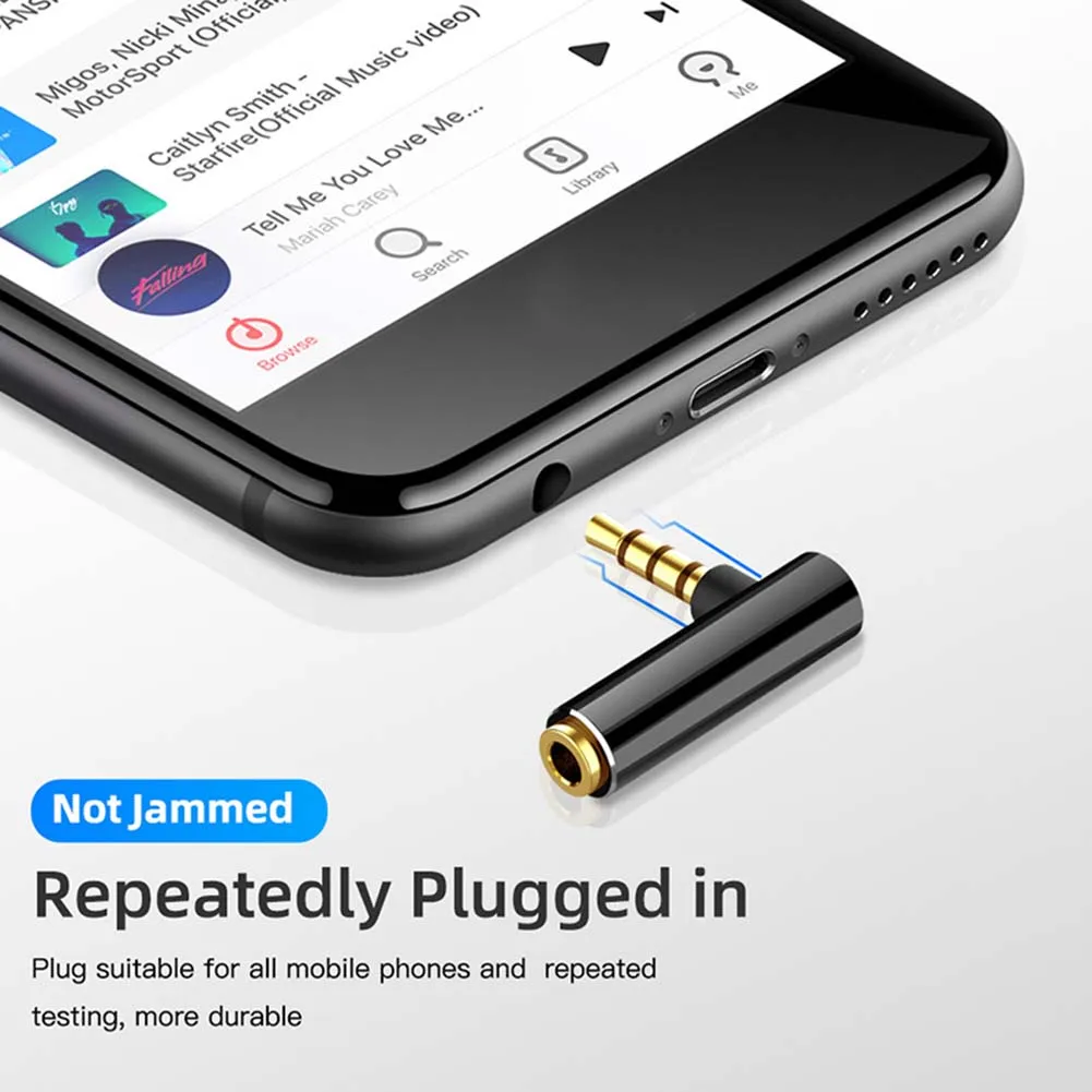 

Audio Adapter 3.5mm 4section Rotating Mother Conversion Head Male To Female Plug 90 ° Plug Of Revolving Bus Adapter