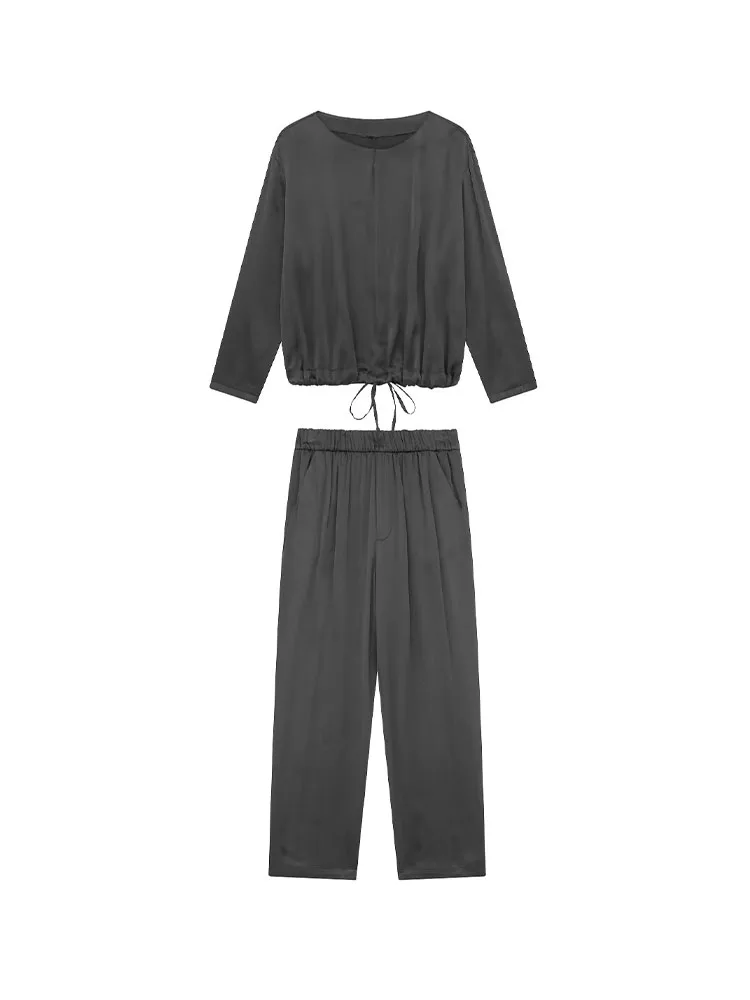 

Новинка 2023, женские блузки с Рельефной текстурой, винтажный пуловер с длинным рукавом, женские рубашки, шикарные топы