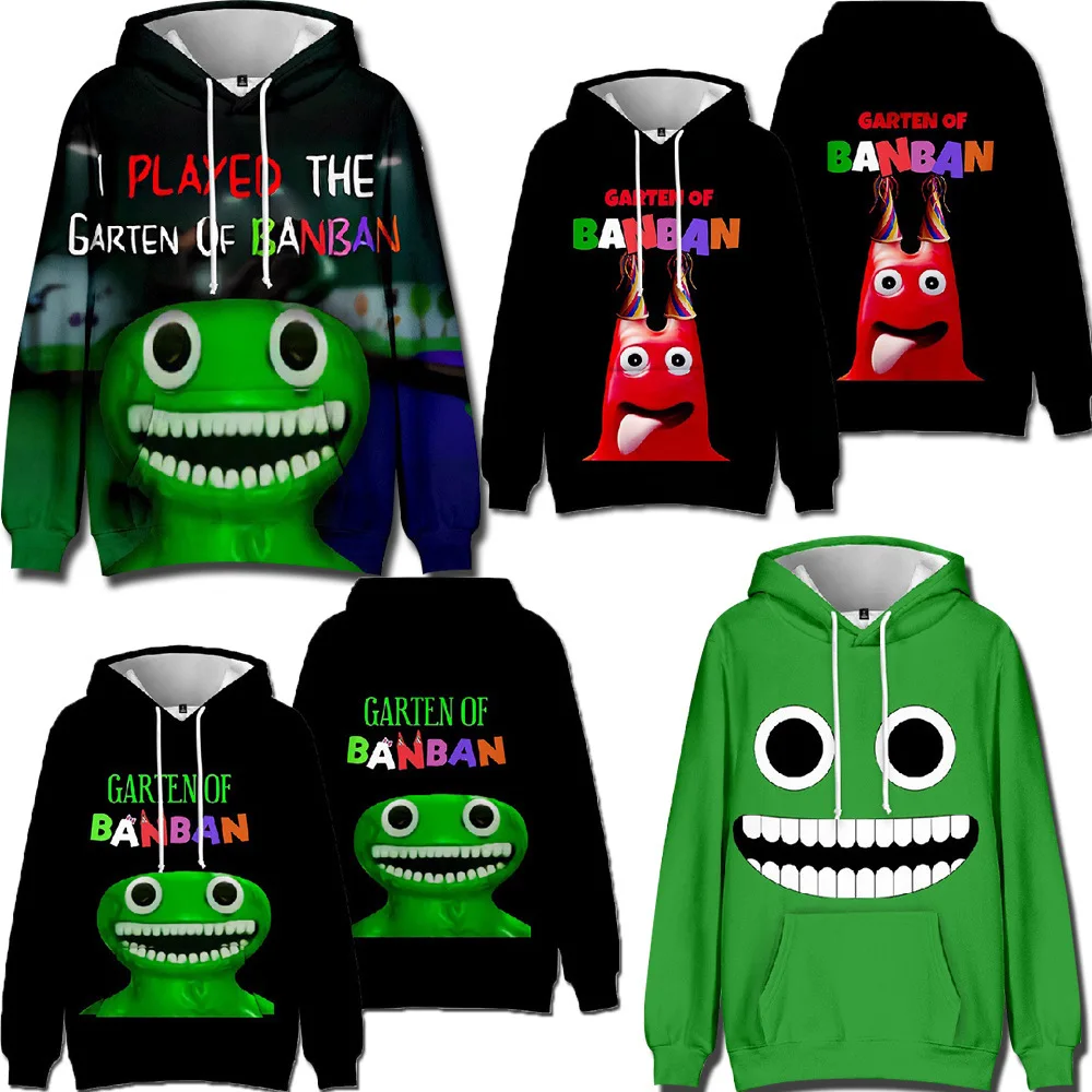 

Garten of Banban Hooded Sweatshirt Cute Cartoon 3d Printed Banban Garden Garten of Banban Fashion Casual Hoodie Gift
