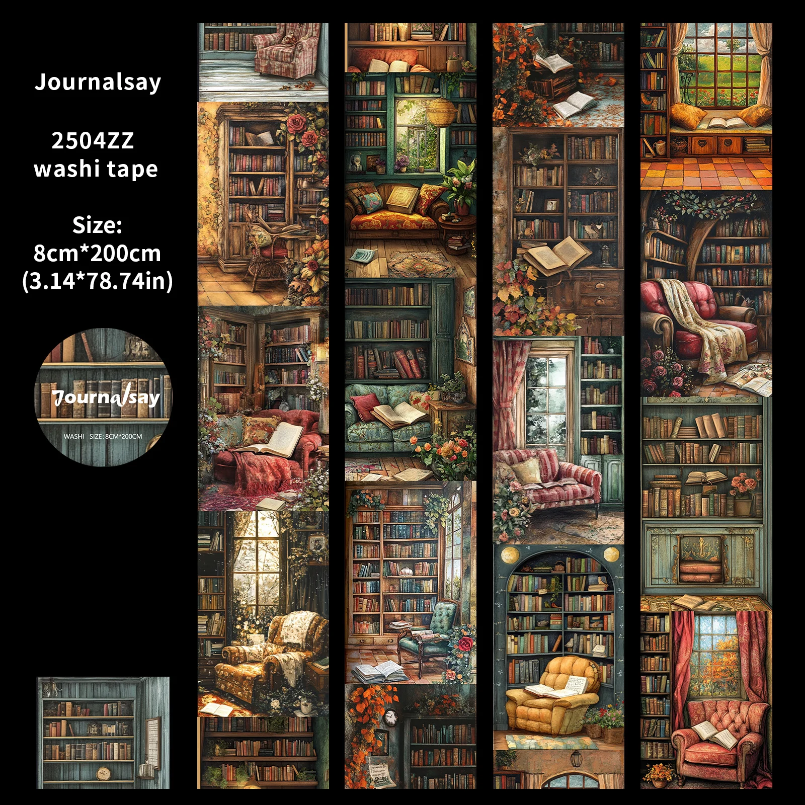 

Винтажная книжная полочка с цветами