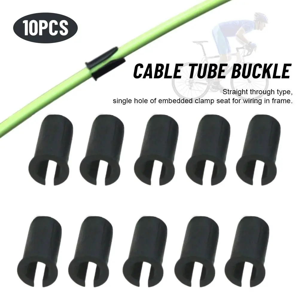 

Черные велосипедные запчасти 10 шт., переключатель передач, устройство для фиксации, велосипедные аксессуары, проволочные трубки, зажим кабеля