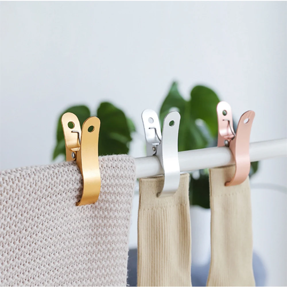 

1PCS Laundry Clothes Pins Aluminium Alloy Hanger Clips Towel Clothes Pegs Clothespin Beach Sunbed Sheet Drying Clothes Pegs
