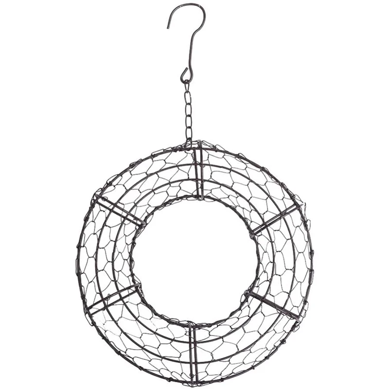 

Round Wreath Frame Succulents Metal Hanging Wreath Frame Form Home Garden Decoration Hook 21Cm