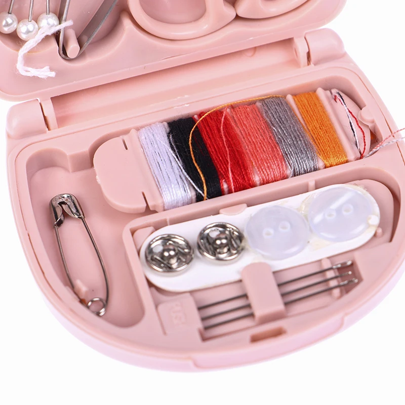 Портативный швейный набор мини швейная коробка игла наперсток для пуговиц