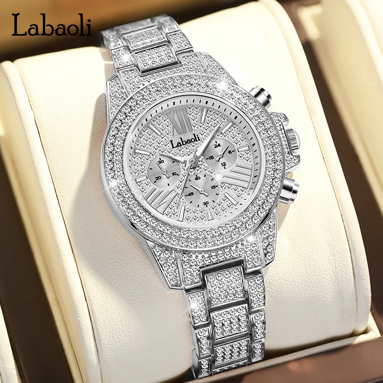 Women's Watch Fashion Frosted Belt Color Foundation Diamond Watch Plate Stone Elite Women's Watch Gift For Wife Montre Femme