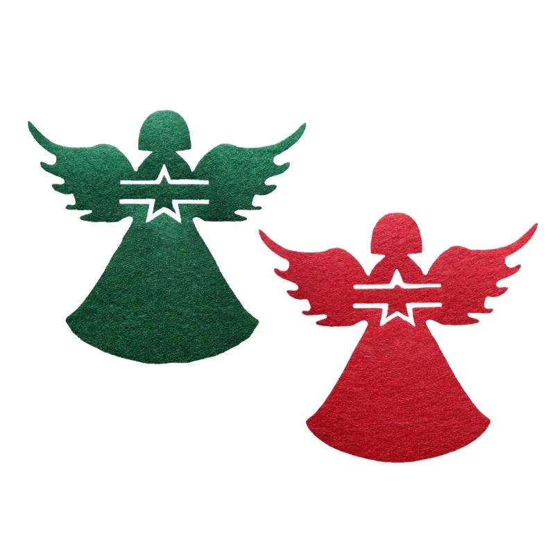 

4Pcs Festive Tableware Decoration Pouches Christmas Wing Knife and Fork Pouches