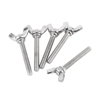 5 pcs m5 butterfly wing hand screws bolts 304 stainless steel fastener assortment set full thread m5x40mm
