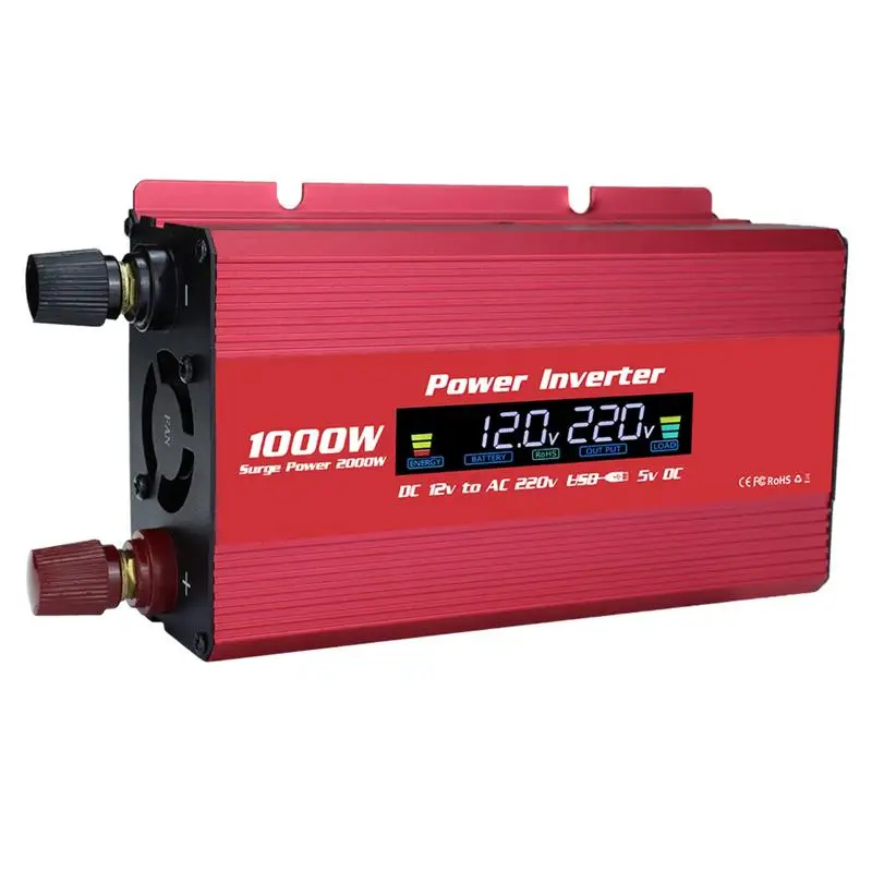 

Universal Car Power Inverter Vehicle Converter With LED Display LED Sine Waving Car Converter For Travelling Camping Power