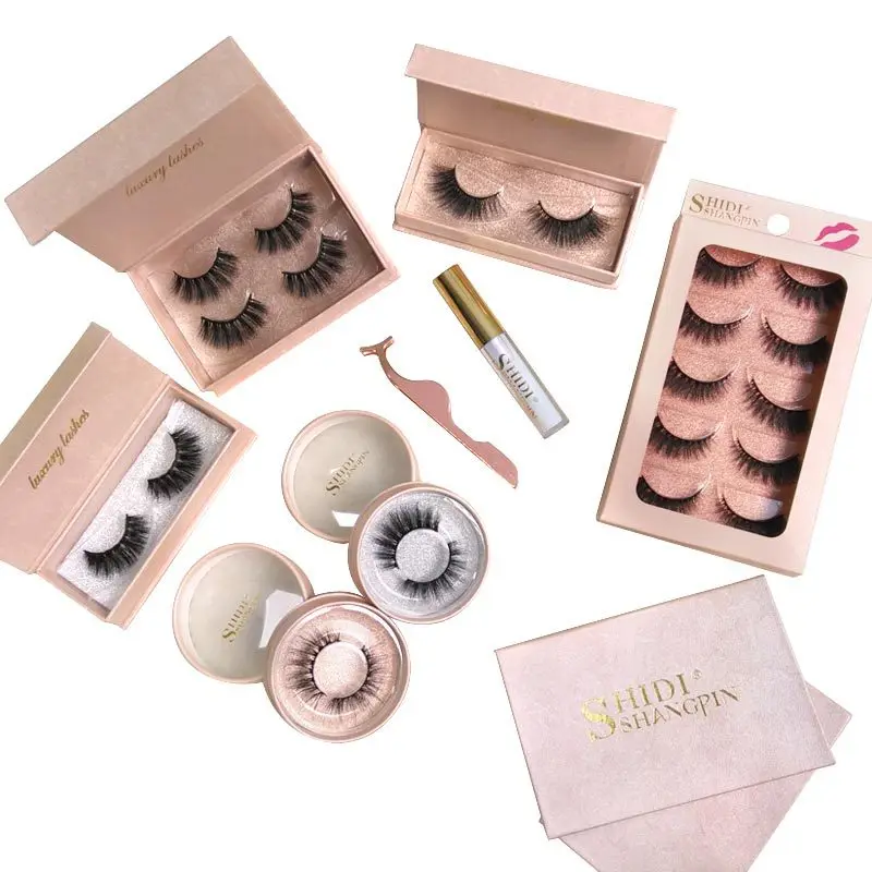 

Mink Hair False Eyelashes Plastic Cotton Thread Terrier Set Thick Soft and Light