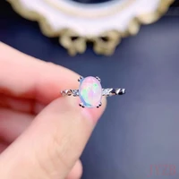 jewelry 925 silver ring everyday wear 6x8mm natural opal ring fashion opal jewelry silver ring gift for ladies