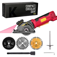 mini circular saw 4 8amp compact circular saw 3700rpm with laser guide scale ruler vacuum port 3 blades for cutting woods