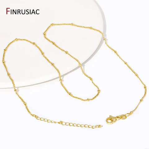 Цепочка из латуни с позолотой FINRUSIAC 18К, 1,2 мм