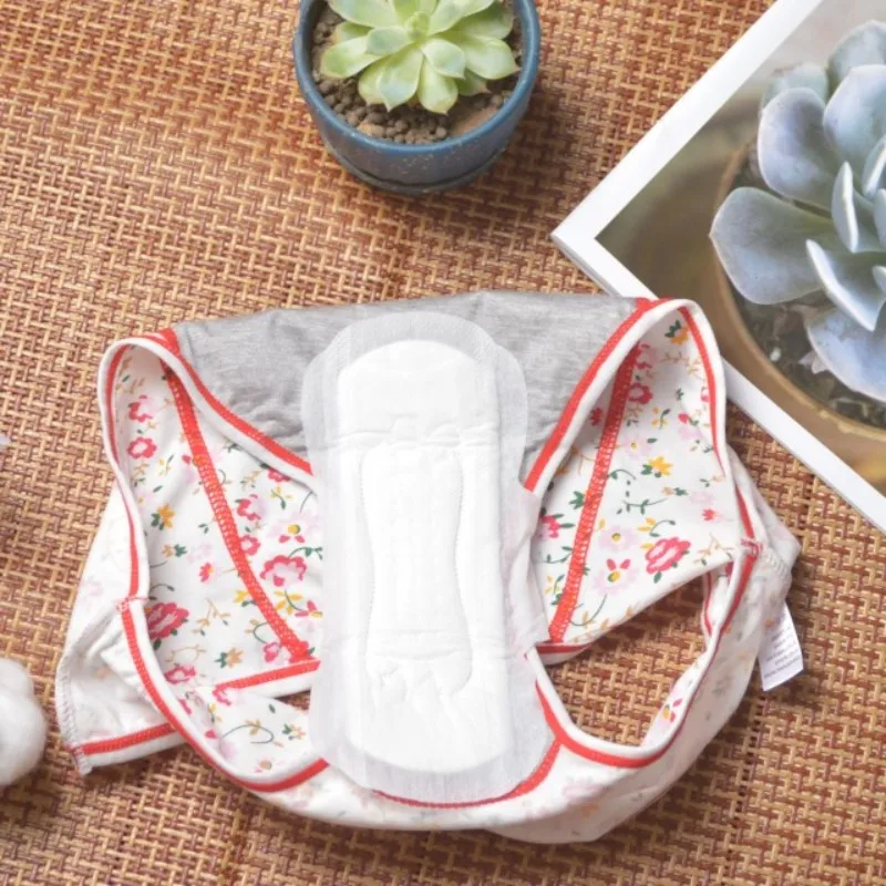 Герметичные Детские менструальные брюки женские Хлопковые Бриджи Симпатичные