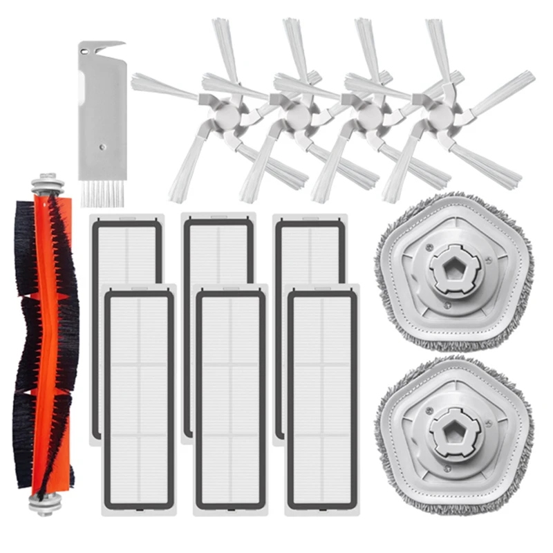 

Сменные аксессуары 1 комплект, аксессуары для робота, набор запасных частей, основная боковая щетка, фильтр, коврик для швабры для Xiaomi Dreame Bot ...