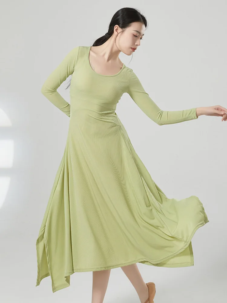 Женский костюм для латиноамериканских танцев однотонное приталенное платье с