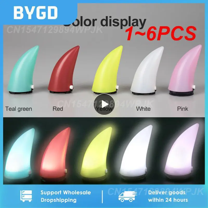 

1~6PCS Bike Motorcycle Helmet lightDevil Horn Corner Double-sided Resilient Plastic Headwear Rubber Horns cycling