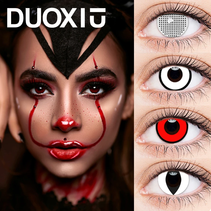 

DUOXIU 1 Pair Cosplay Colored Lenses for Eyes Halloween makeup Anime Eyes Contacts Lens Beauty Pupil Yearly Use Fast Shipping