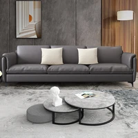 nordic modern minimalist sofa living room is equipped with the first floor leather small apartment italian luxury leather sofa c