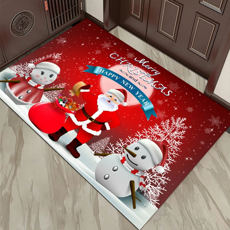

Коврик с рождественским дизайном красный праздничный Домашний Декоративный Напольный коврик для гостиной, дивана, журнального столика, коврик для входной двери, коврик для спальни
