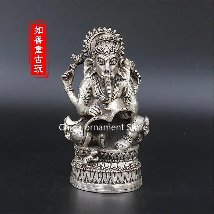 Античный разные бутик из чистой меди латунь белая медь посеребренный ствол слона