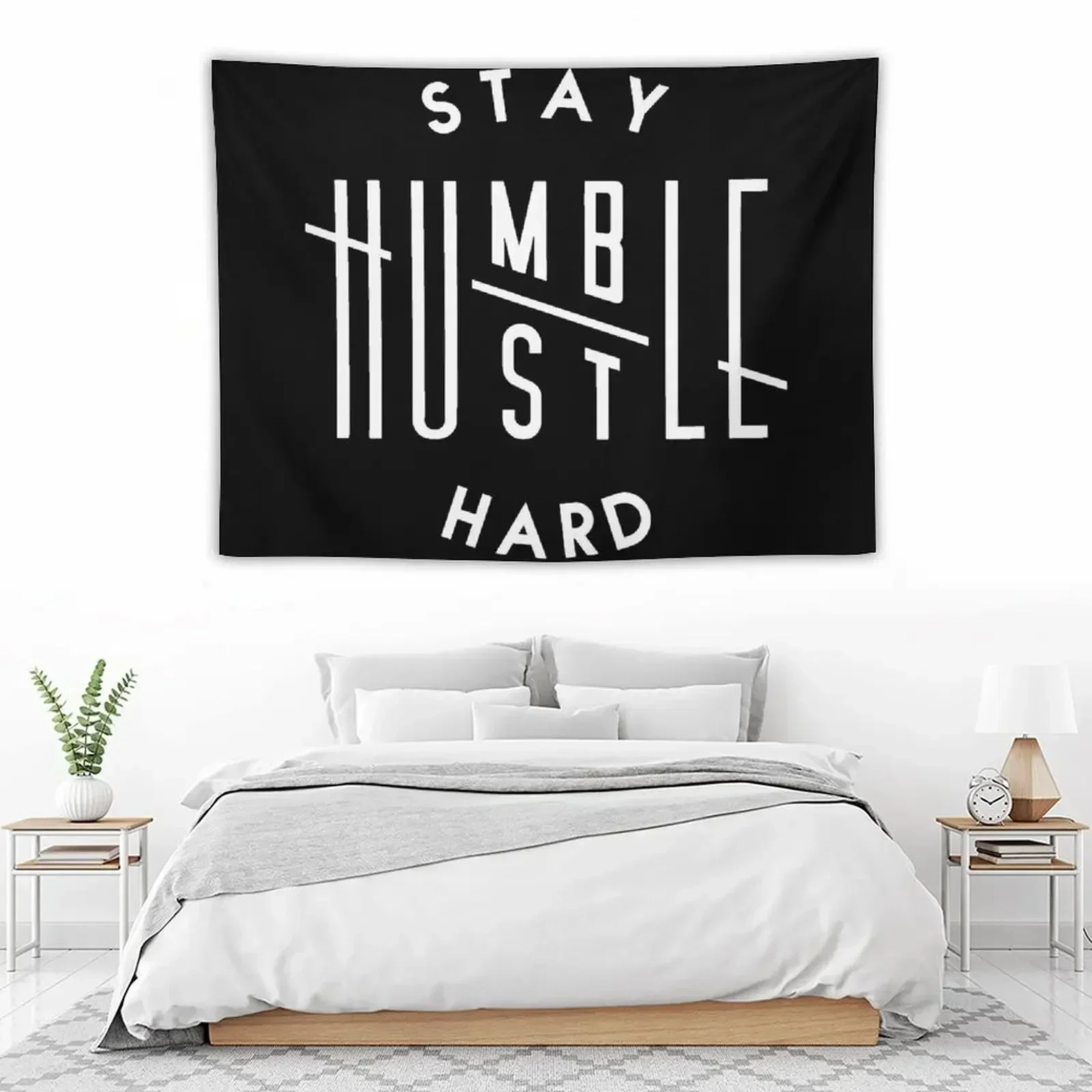 HUSTLE HARD STAY HUMBLE Гобелен Украшения комнаты Рождественские украшения