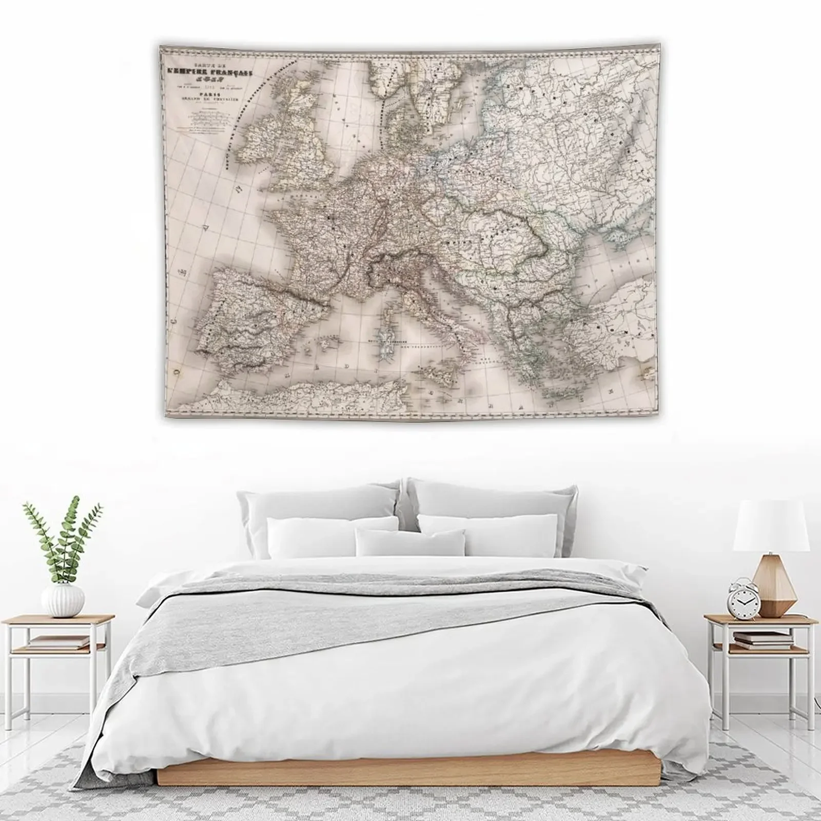 Винтажная Карта Европы французский Империя Наполеона 1812 гобелен уличный декор