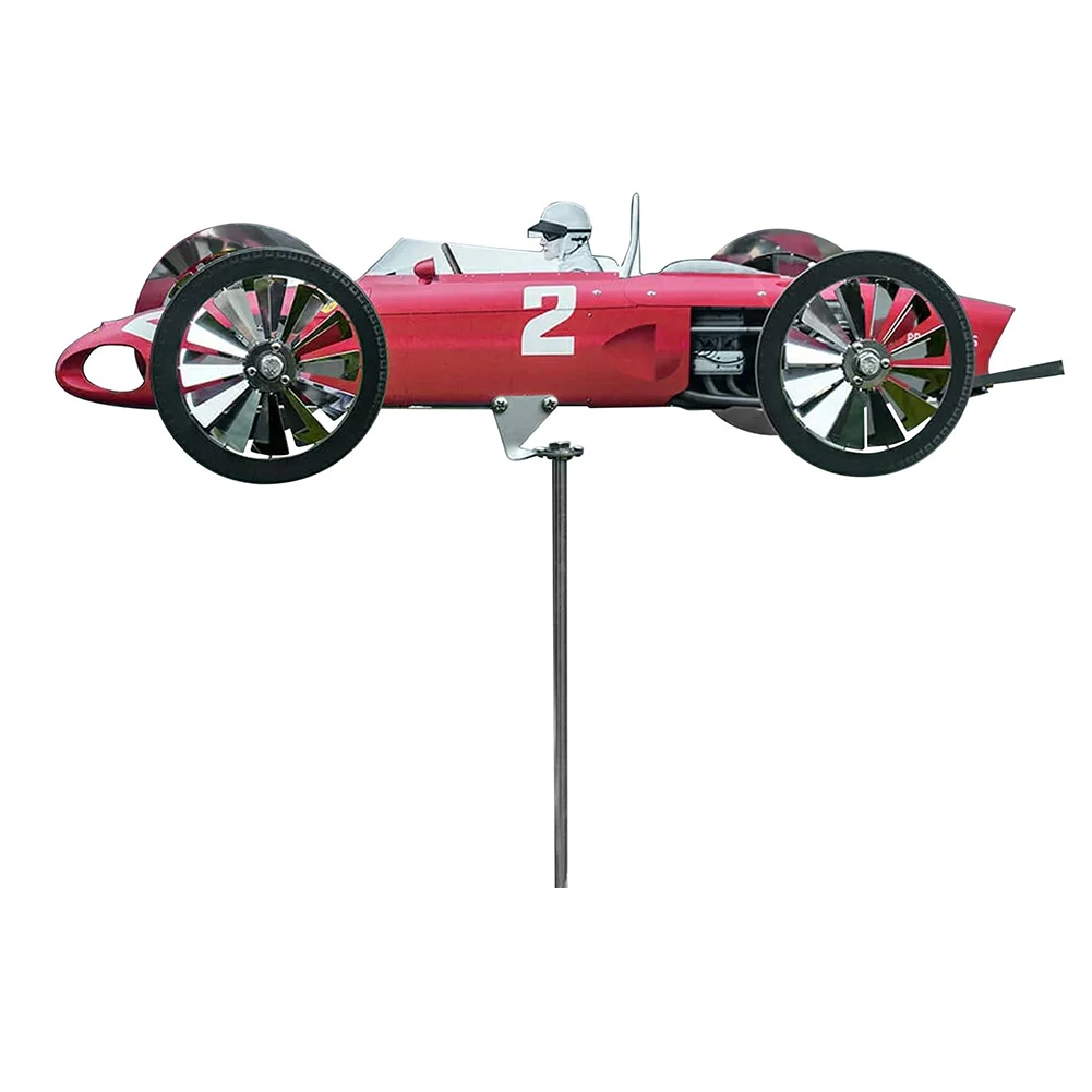 

Metal Racer Windmill Iron Aircraft Wind Spinners Lawn Pinwheel for Outdoor Courtyard Garden Patio Sculptures Decorations